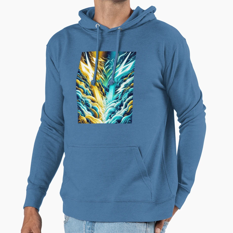 Lightning Clash Hoodie - Graphic Print Men Women - T-Shirt, Sweatshirt, Hoodie