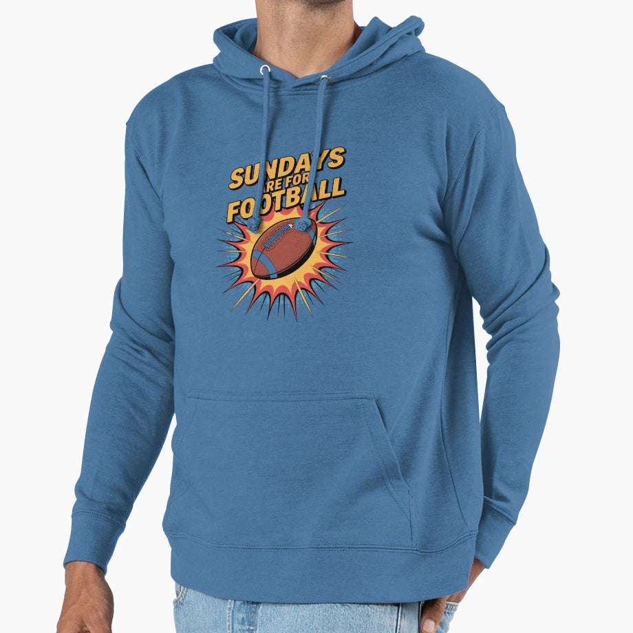 Sundays Are Football Hoodie - Trendy Graphic Men Women - T-Shirt, Sweatshirt, Hoodie