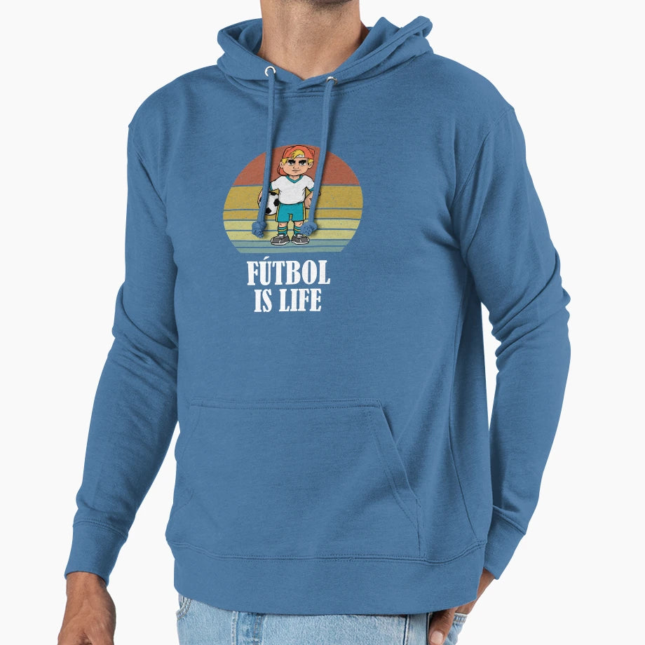 Futbol Is Life Soccer Lover Football Hoodie - Aesthetic Graphic for Adults - T-Shirt, Sweatshirt, Hoodie