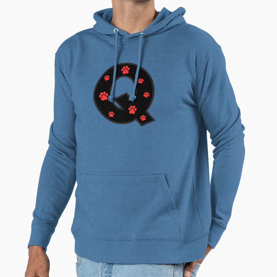 Paw Alphabet Hoodie - Casual Everyday Wear for Adults - T-Shirt, Sweatshirt, Hoodie