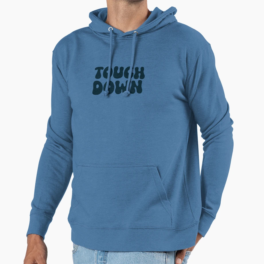 Touch Down Touchdown Dark Blue Hoodie - Unique Graphic Men Women - T-Shirt, Sweatshirt, Hoodie