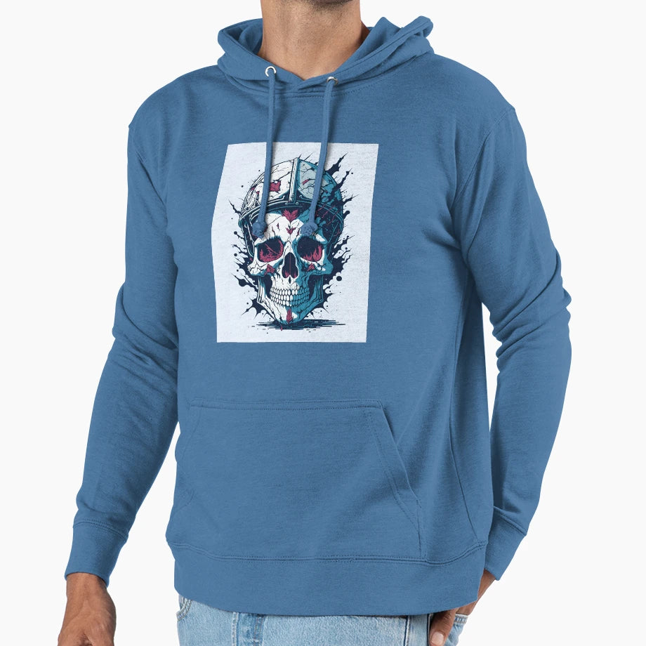 Skull Flowers Hoodie - Minimalist Print Unisex - T-Shirt, Sweatshirt, Hoodie
