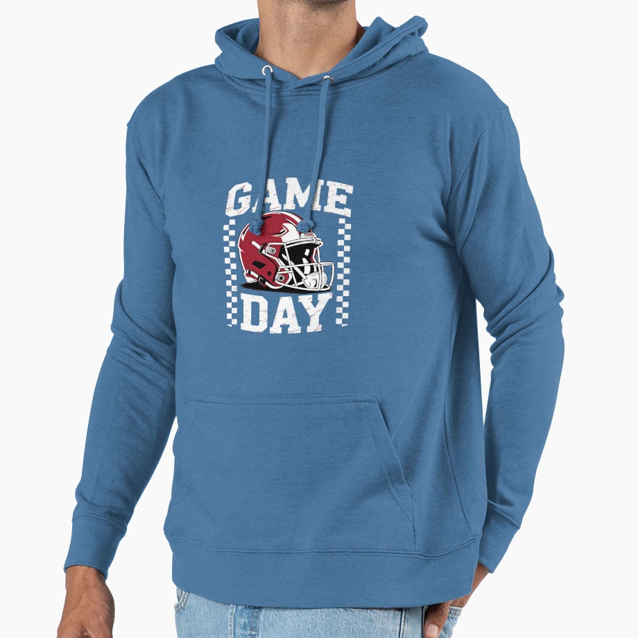 Game Day Coquette Bow Football Hoodie - Minimalist Print for Adults - T-Shirt, Sweatshirt, Hoodie