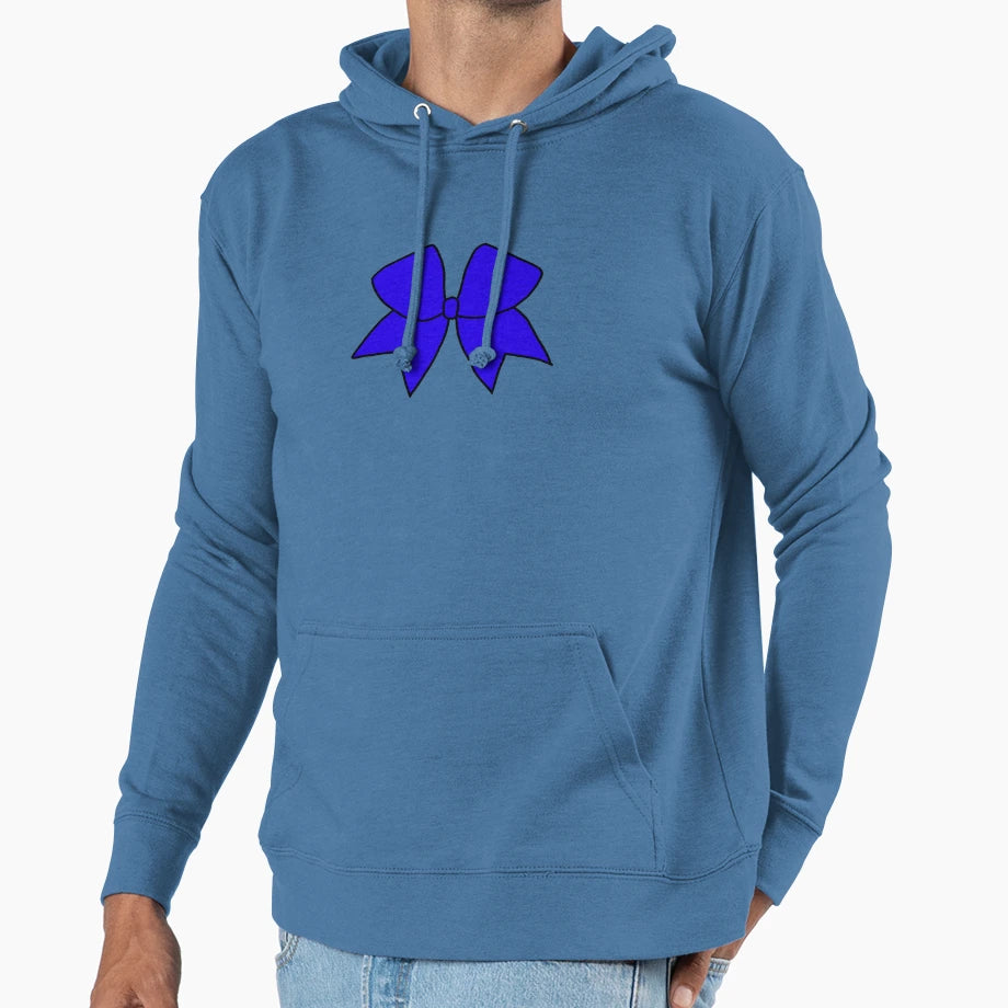 Royal Blue Cheer Bow Hoodie - Streetwear Style for Adults - T-Shirt, Sweatshirt, Hoodie