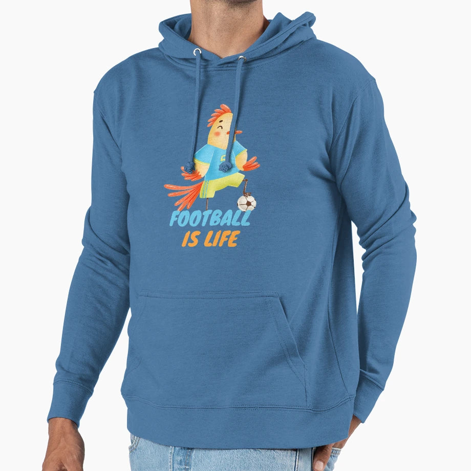 Football Is Life Hoodie - Casual Everyday Wear for Adults - T-Shirt, Sweatshirt, Hoodie