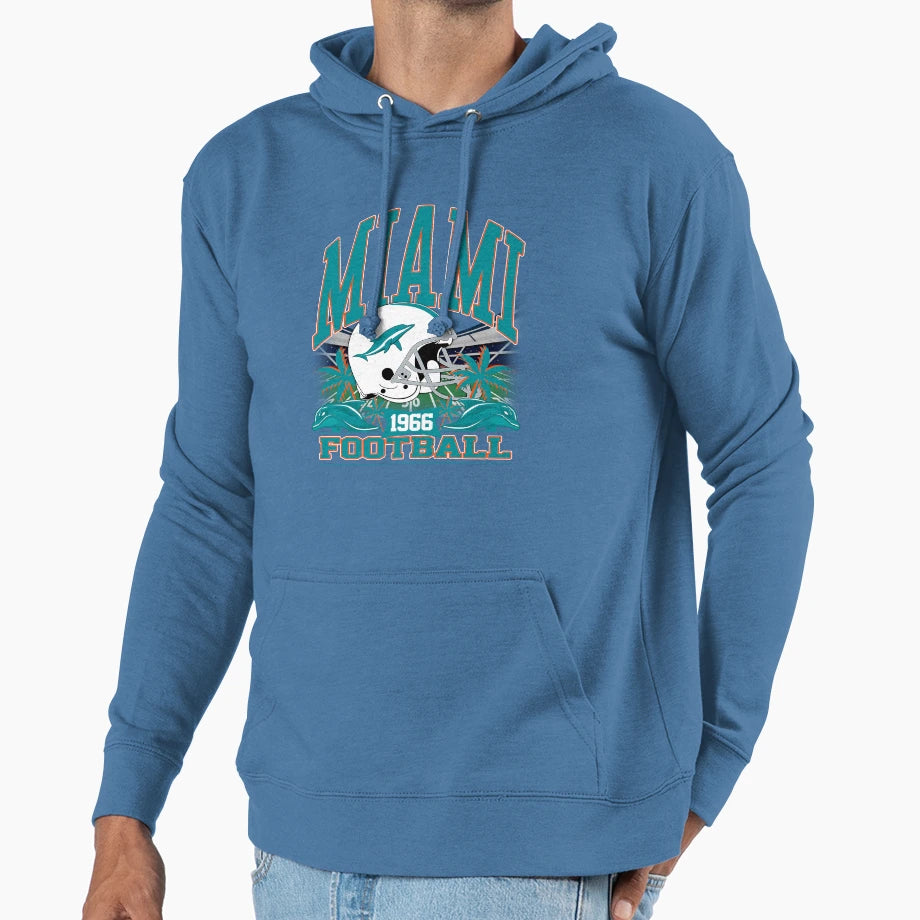 Miami Football Gridiron Legacy Hoodie - Minimalist Print for Adults - T-Shirt, Sweatshirt, Hoodie