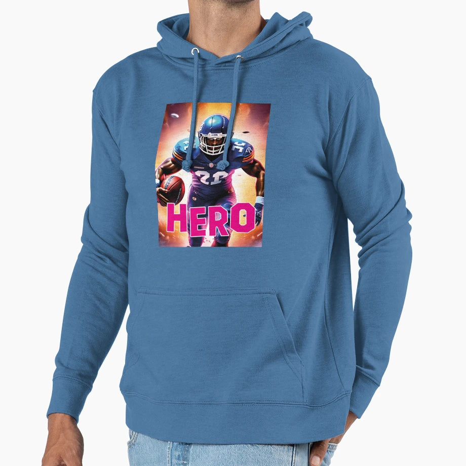 American Football Action Dynamic Player Hoodie - Graphic Print Unisex - T-Shirt, Sweatshirt, Hoodie