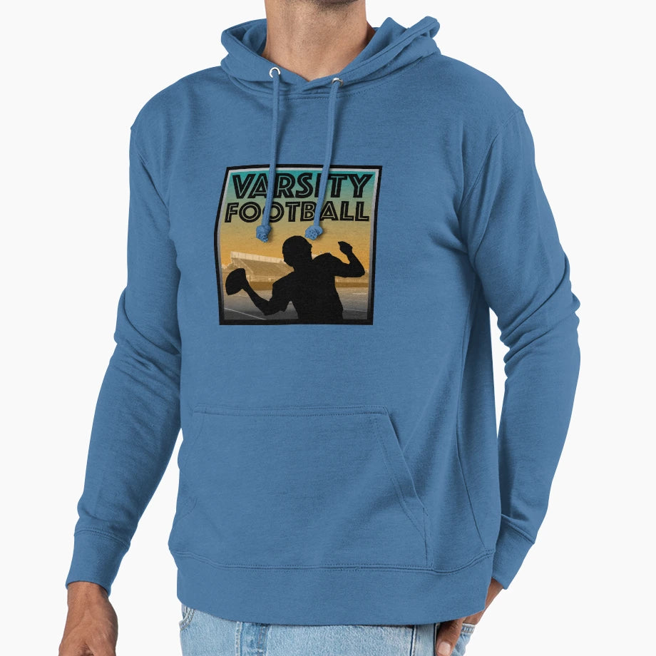 Varsity Football Hoodie - Novelty Apparel Unisex - T-Shirt, Sweatshirt, Hoodie