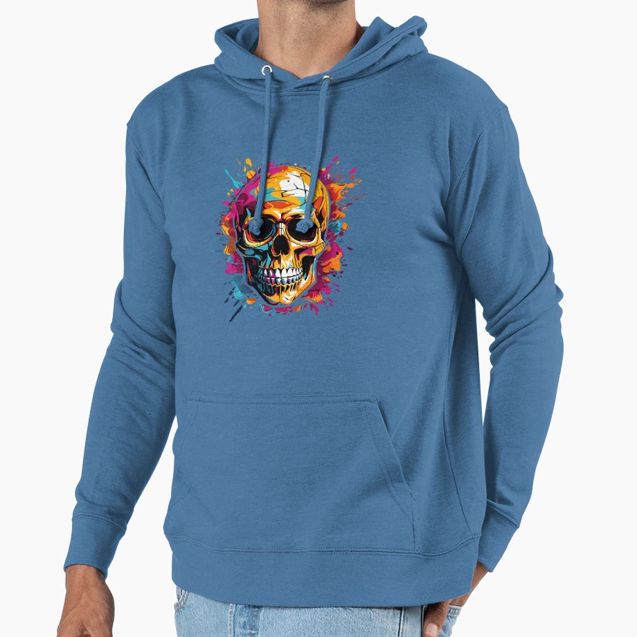 Skull Art Colorful Graffiti Hoodie - Streetwear Style for Adults - T-Shirt, Sweatshirt, Hoodie