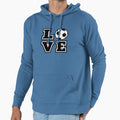 Love Soccer Funny Sports Hoodie - Custom Art Print for Adults - T-Shirt, Sweatshirt, Hoodie
