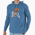 Skeleton Football Halloween Funny Hoodie - Streetwear Style for Adults - T-Shirt, Sweatshirt, Hoodie