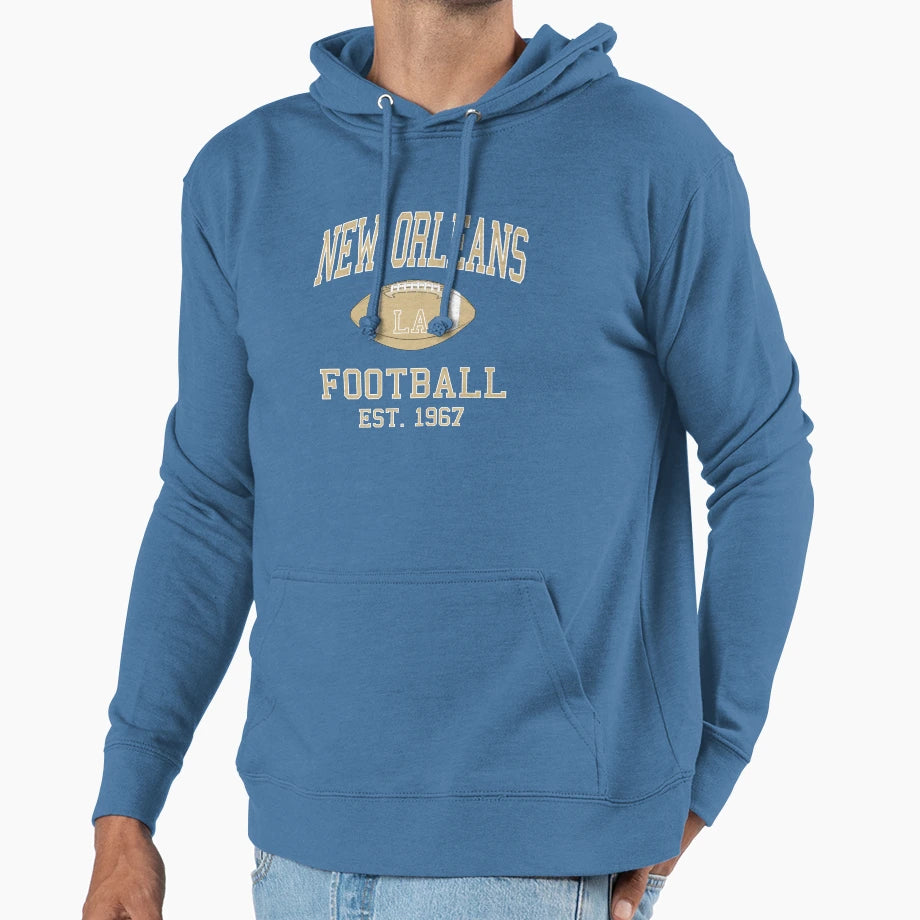 New Orleans Football Hoodie - Aesthetic Graphic for Adults - T-Shirt, Sweatshirt, Hoodie
