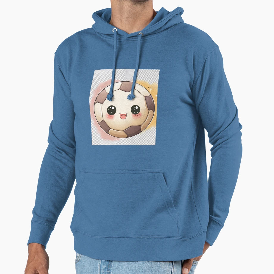 Kawaii Soccer Ball Hoodie - Casual Everyday Wear for Adults - T-Shirt, Sweatshirt, Hoodie
