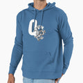 Q Botanical Monogram Peony Snake Floral Hoodie - Novelty Apparel Men Women - T-Shirt, Sweatshirt, Hoodie