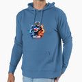 Strong Football Player Holding Football Hoodie - Graphic Print Unisex - T-Shirt, Sweatshirt, Hoodie