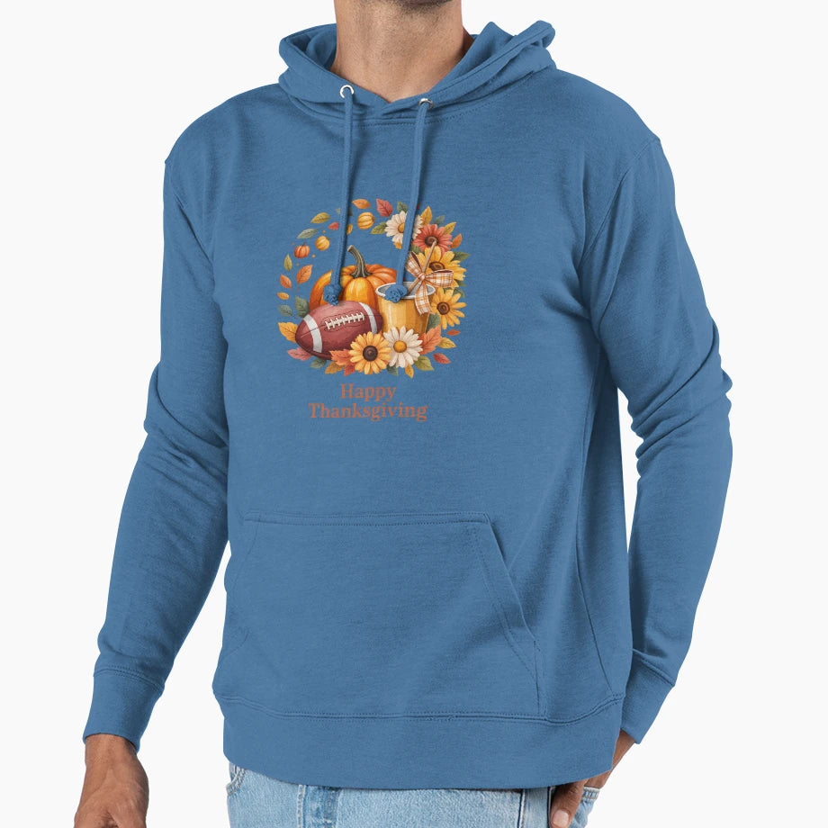 Tis Season Fall Autumn Football Pumpkin Hoodie - Unique Graphic for Adults - T-Shirt, Sweatshirt, Hoodie