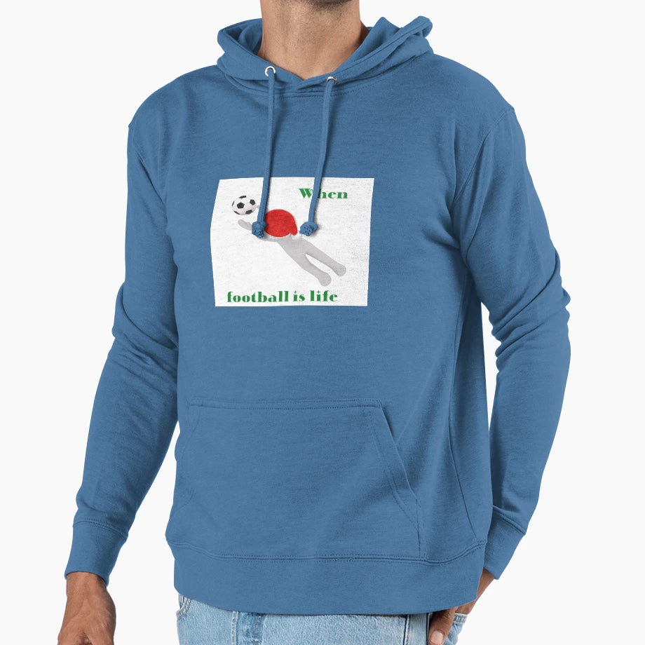 Football Is My Life Hoodie - Aesthetic Graphic Unisex - T-Shirt, Sweatshirt, Hoodie
