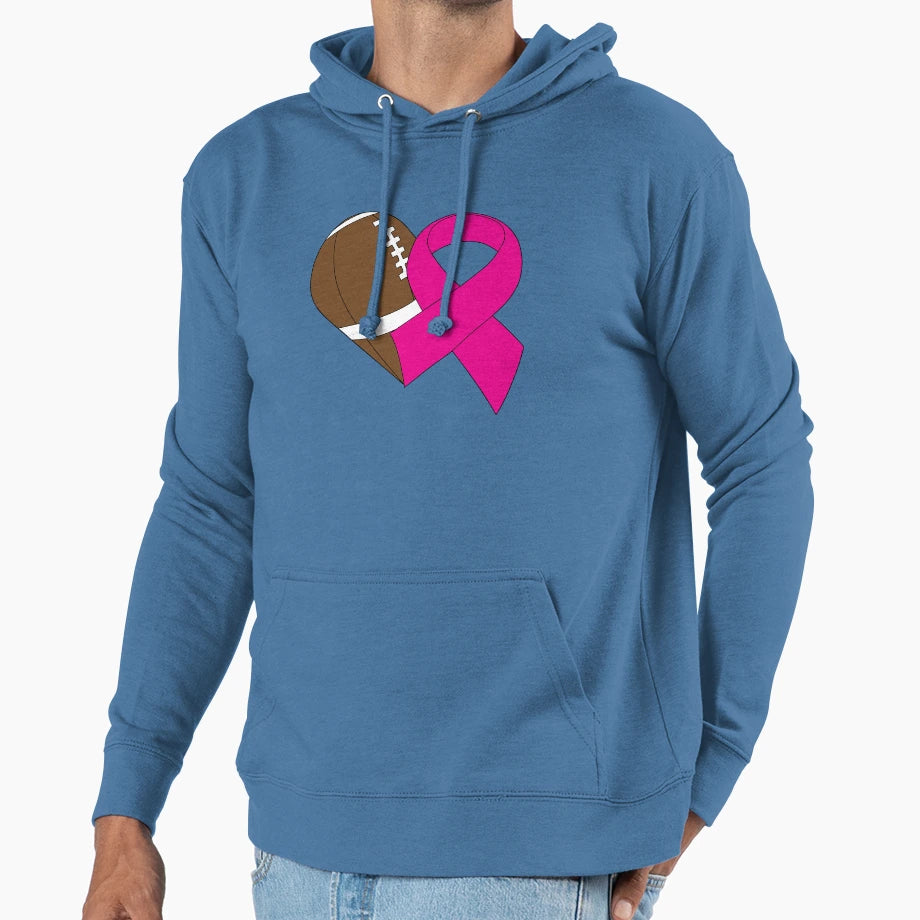 Football Fight Cancer Hoodie - Graphic Print Unisex - T-Shirt, Sweatshirt, Hoodie