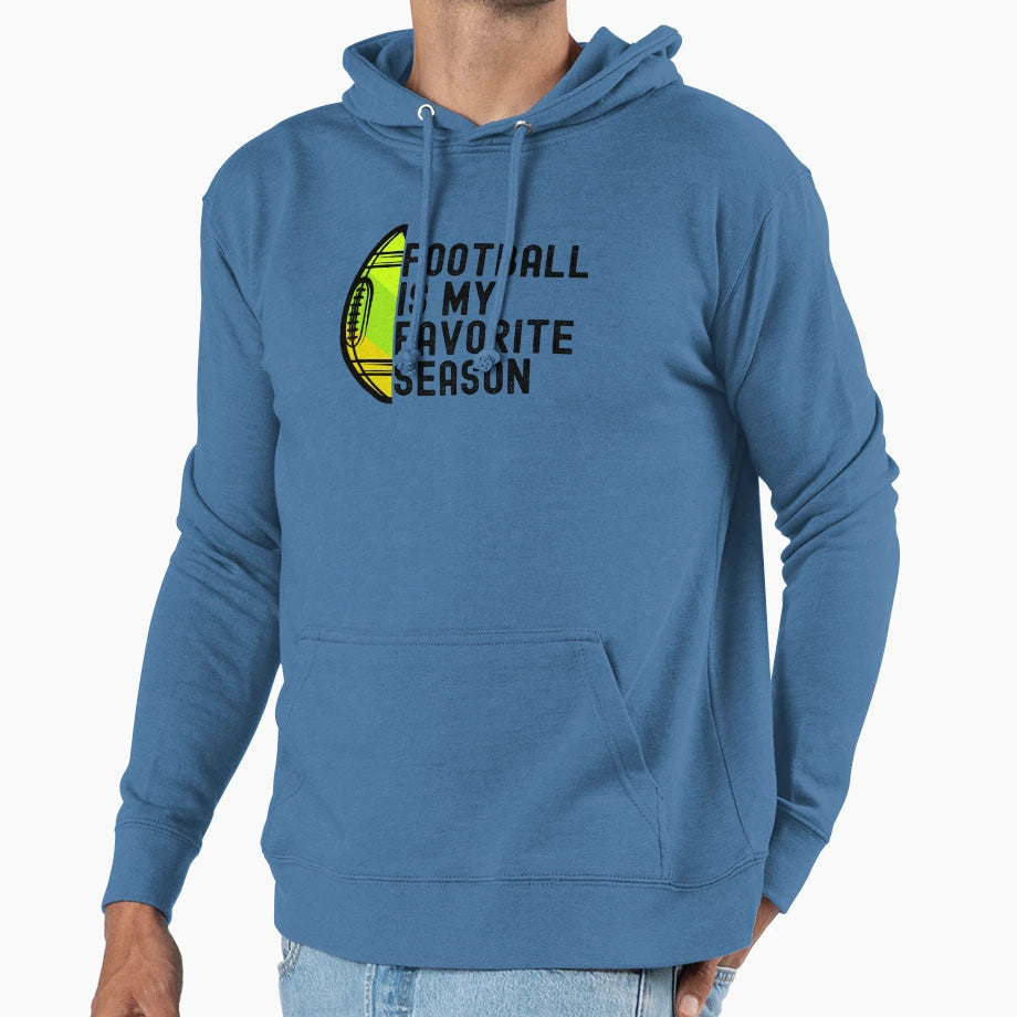Football Is My Favorite Season Hoodie - Minimalist Print Unisex - T-Shirt, Sweatshirt, Hoodie