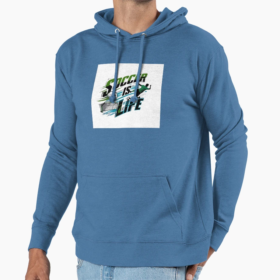 Soccer Is Life Hoodie - Graphic Print Unisex - T-Shirt, Sweatshirt, Hoodie