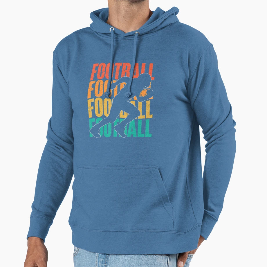 American Football Season Party Hoodie - Minimalist Print Men Women - T-Shirt, Sweatshirt, Hoodie