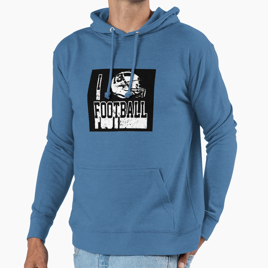 I Love Football Hoodie - Aesthetic Graphic Men Women - T-Shirt, Sweatshirt, Hoodie