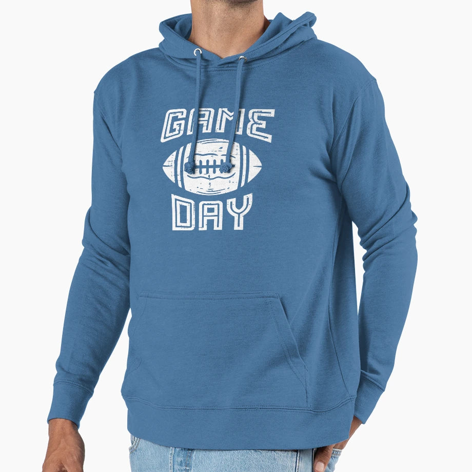 American Football Game Day Sports Lover Hoodie - Unique Graphic for Adults - T-Shirt, Sweatshirt, Hoodie