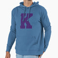 Alphabet Purple K Sports Letter K Hoodie - Unique Graphic Men Women - T-Shirt, Sweatshirt, Hoodie