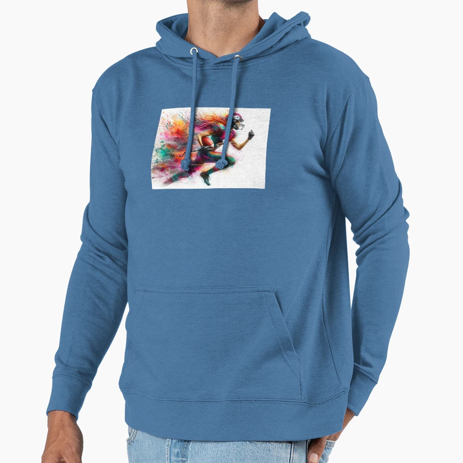 American Football Player Hoodie - Custom Art Print Unisex - T-Shirt, Sweatshirt, Hoodie