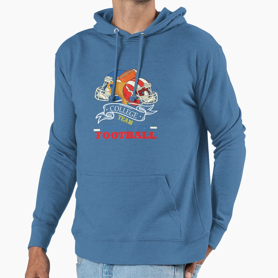College Team American Football Trendy Hoodie - Trendy Graphic Unisex - T-Shirt, Sweatshirt, Hoodie