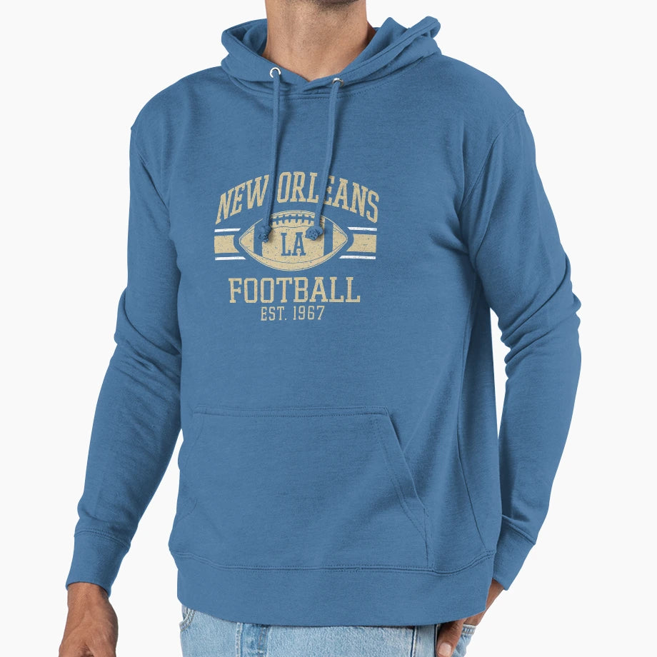 New Orleans Football Team Louisiana Nola Hoodie - Graphic Print for Adults - T-Shirt, Sweatshirt, Hoodie
