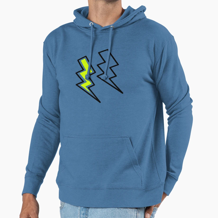 Lightning Bolt Pattern Hoodie - Custom Art Print Men Women - T-Shirt, Sweatshirt, Hoodie