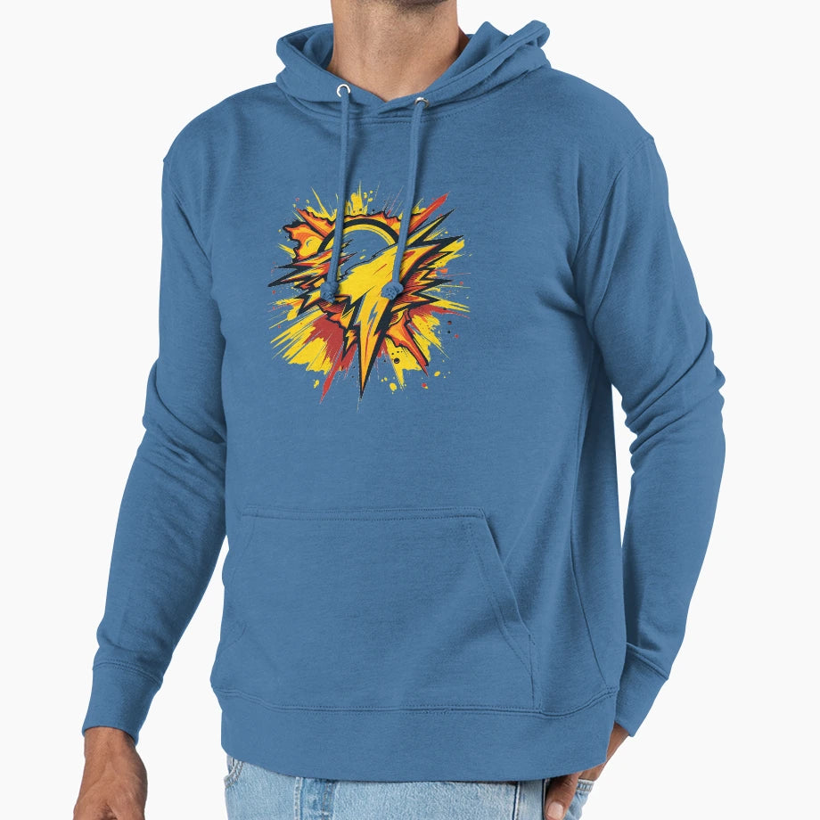 Thunder Inspired Minimalist Art Hoodie - Novelty Apparel for Adults - T-Shirt, Sweatshirt, Hoodie