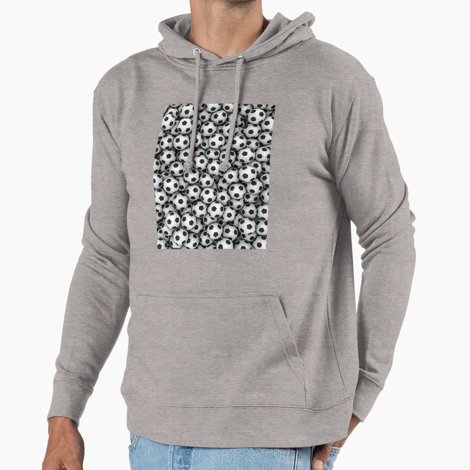 Soccer Balls Hoodie - Casual Everyday Wear Unisex - T-Shirt, Sweatshirt, Hoodie
