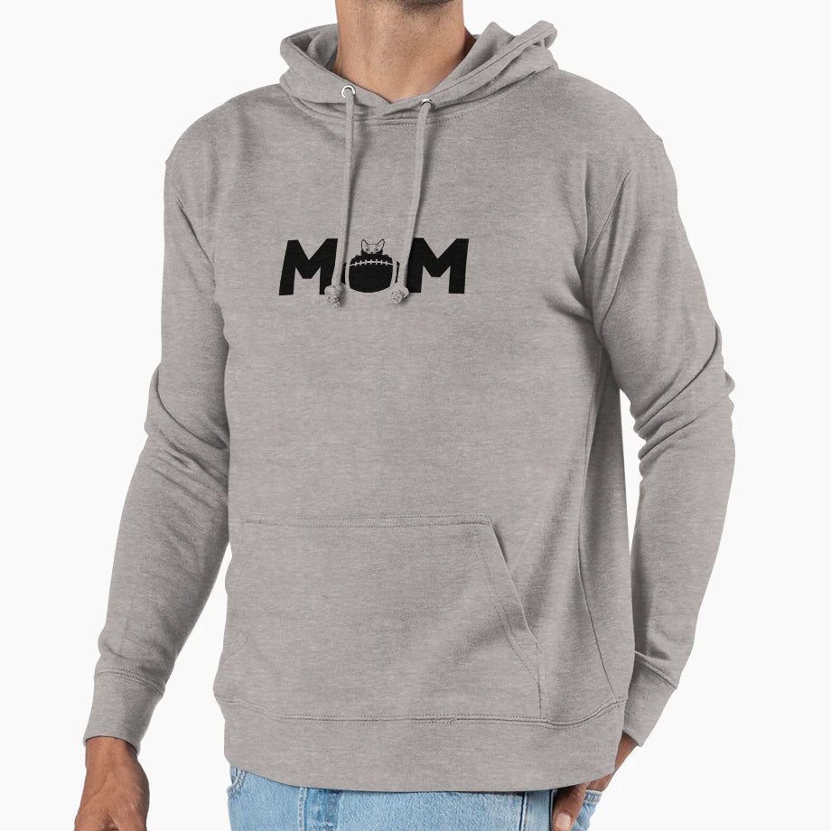 Funny Cat Love Football Cats Lover Hoodie - Casual Everyday Wear Men Women - T-Shirt, Sweatshirt, Hoodie