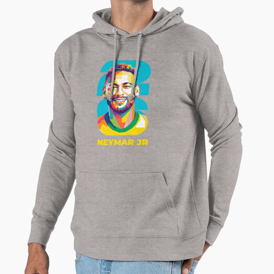 Neymar Jr Joga Bonito Pop Art Tribute Hoodie - Aesthetic Graphic Unisex - T-Shirt, Sweatshirt, Hoodie
