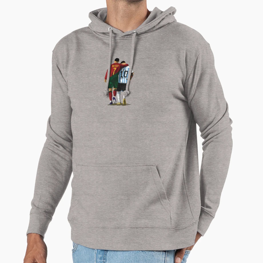 Messi Ronaldo Chit Chat Hoodie - Casual Everyday Wear for Adults - T-Shirt, Sweatshirt, Hoodie