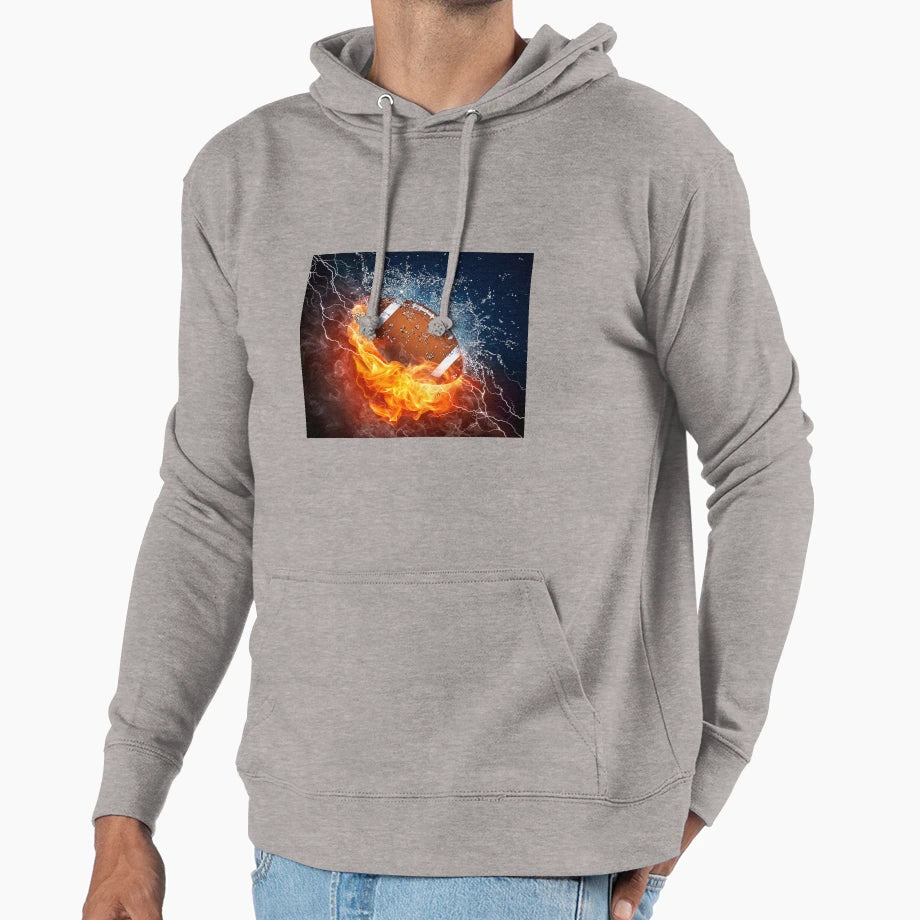 Football Wallpaper Hoodie - Casual Everyday Wear Men Women - T-Shirt, Sweatshirt, Hoodie