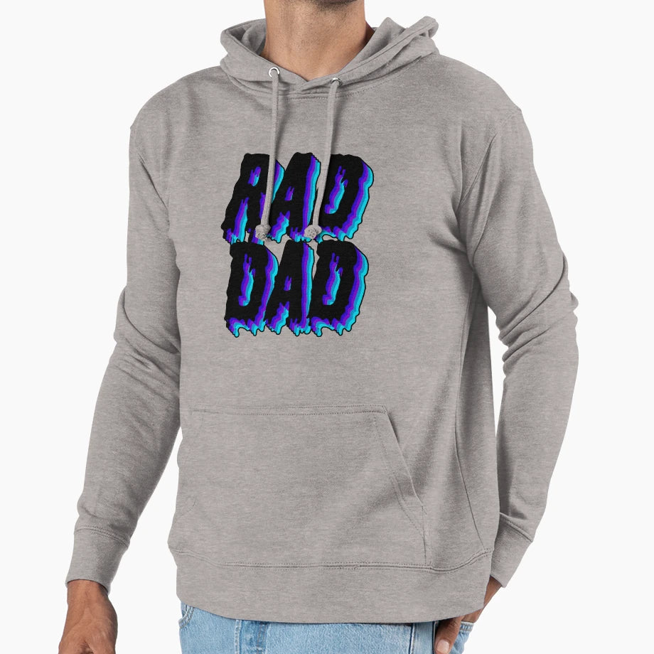 Rad Dad Hoodie - Graphic Print Men Women - T-Shirt, Sweatshirt, Hoodie