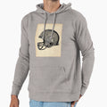 Football Helmet Illustration Hoodie - Casual Everyday Wear Men Women - T-Shirt, Sweatshirt, Hoodie