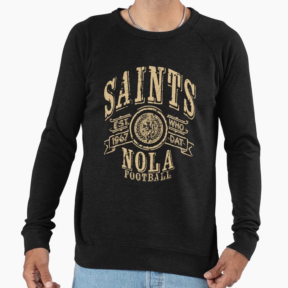 Saints Football Sweatshirt - Minimalist Print Unisex - T-Shirt, Sweatshirt, Hoodie