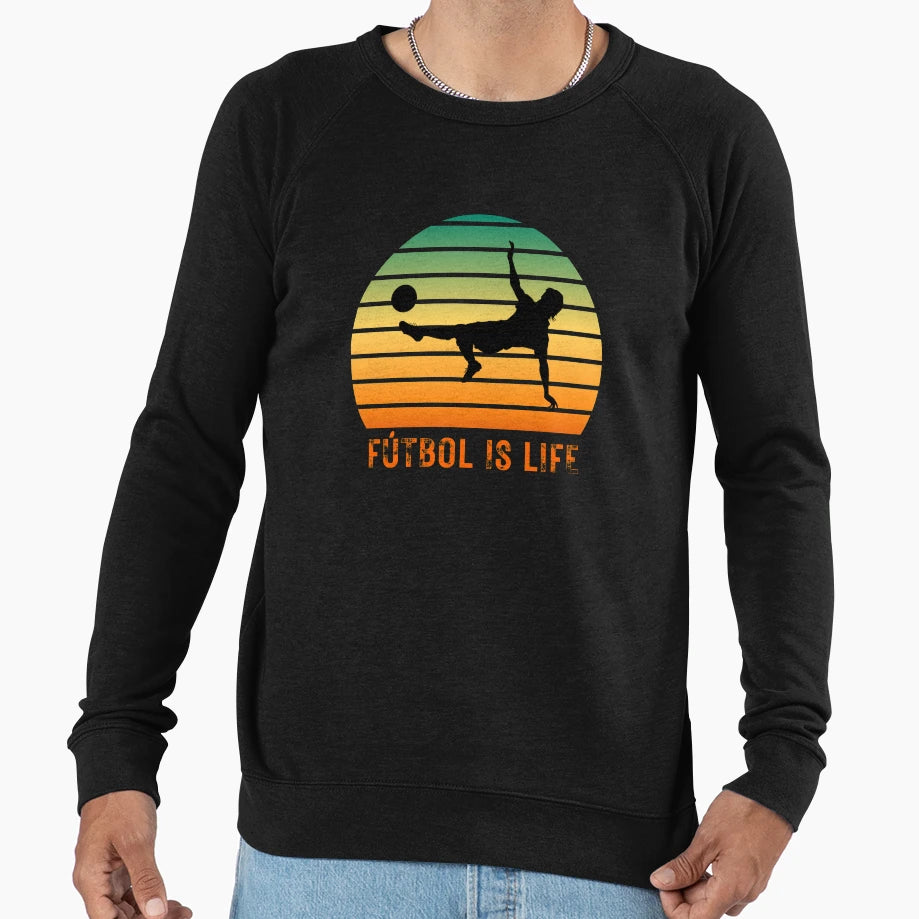 Futbol Is Life Gifts Soccer Lovers Sweatshirt - Minimalist Print Men Women - T-Shirt, Sweatshirt, Hoodie