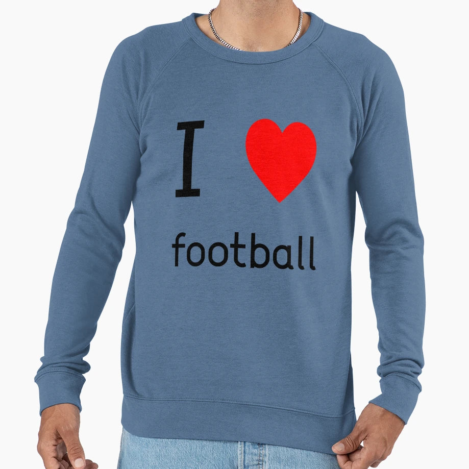 I Heart Football Sweatshirt - Trendy Graphic Unisex - T-Shirt, Sweatshirt, Hoodie