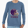 Purple Gold Helmet Game Day Vibes Sweatshirt - Novelty Apparel Unisex - T-Shirt, Sweatshirt, Hoodie