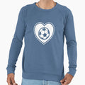 Heart Icon Soccer Ball Sweatshirt - Fun Novelty Design for Adults - T-Shirt, Sweatshirt, Hoodie