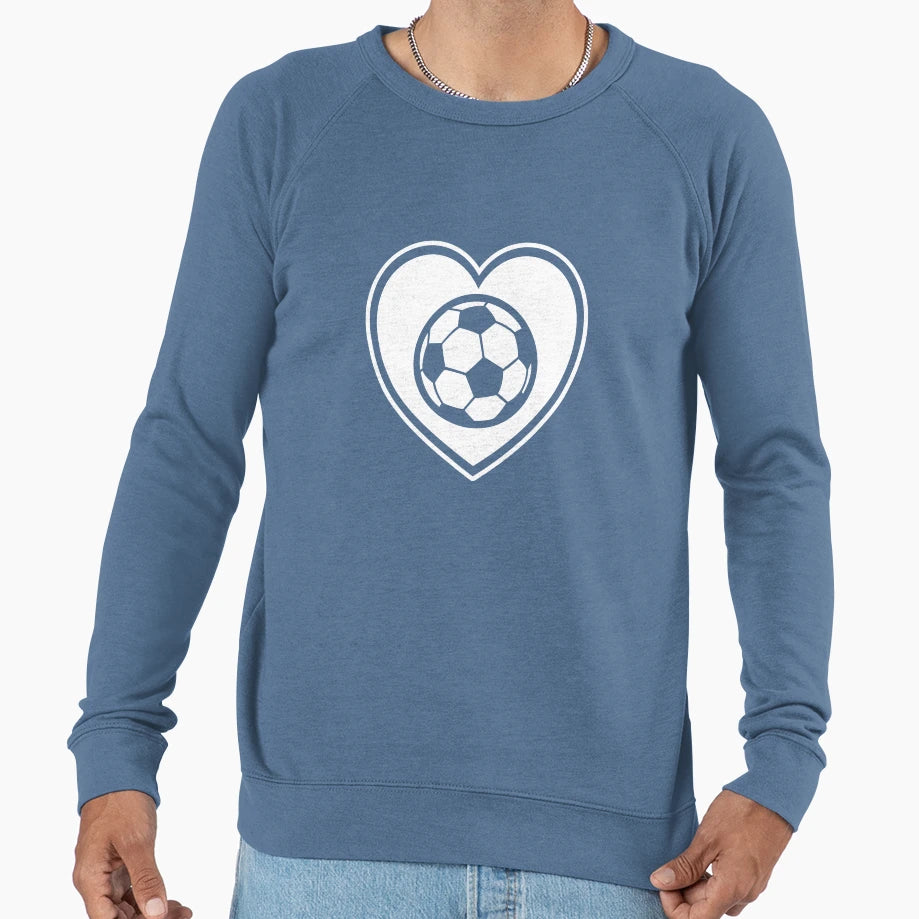 Heart Icon Soccer Ball Sweatshirt - Fun Novelty Design for Adults - T-Shirt, Sweatshirt, Hoodie