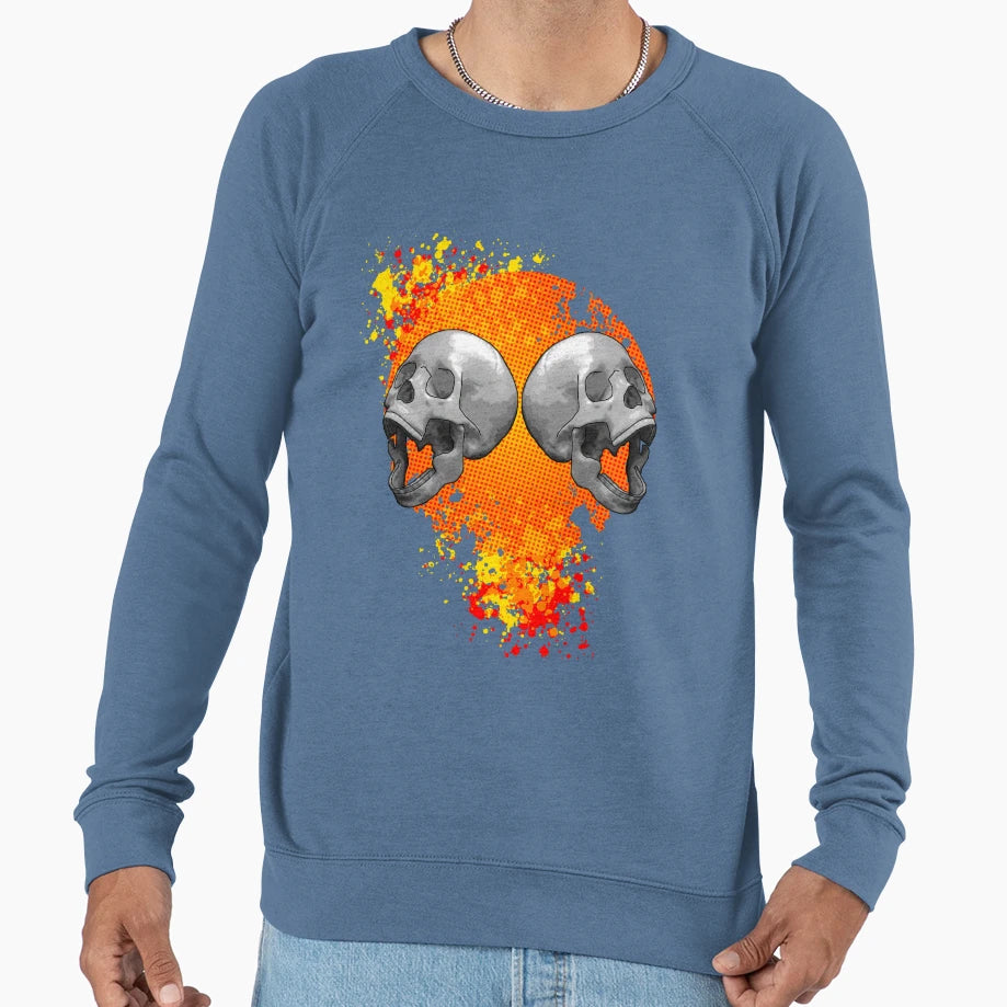 Screaming Skulls Sweatshirt - Graphic Print Men Women - T-Shirt, Sweatshirt, Hoodie