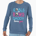 Gender Reveal Goals Or Bows Daddy Sweatshirt - Aesthetic Graphic Unisex - T-Shirt, Sweatshirt, Hoodie
