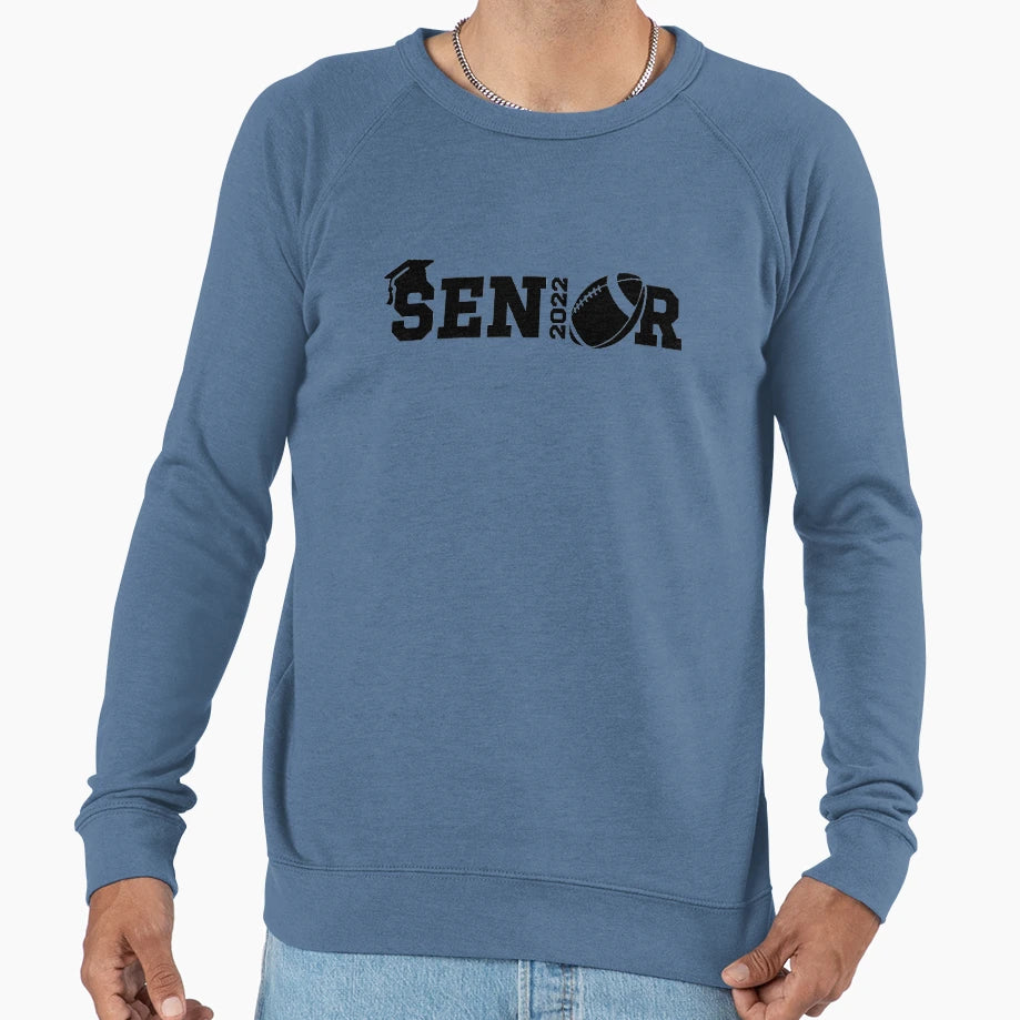 Senior Football 2022 Graduation Sweatshirt - Custom Art Print Men Women - T-Shirt, Sweatshirt, Hoodie