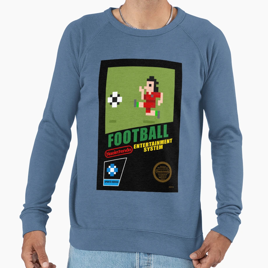 8 Bit Football Videogame Sweatshirt - Novelty Apparel for Adults - T-Shirt, Sweatshirt, Hoodie